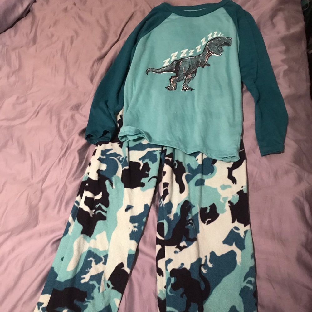Boys size small Dino pjs